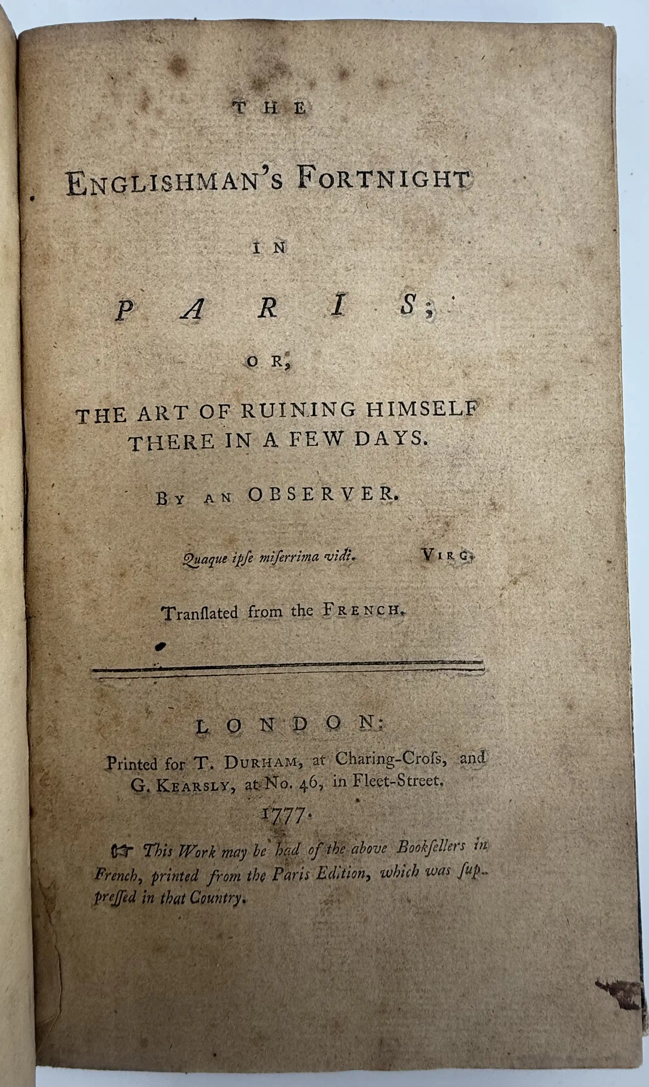 Rutledge - Englishman's Fortnight in Paris